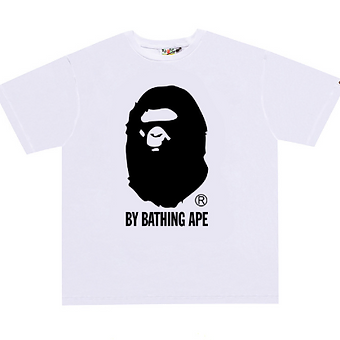 Bape Tshirt Classic Black White Big Logo