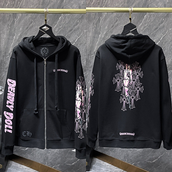 Chrome Hearts Zipper Pink Black Deadly Doll