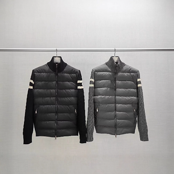 Moncler Puffy Zip Vest black Grey