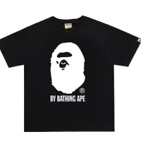 Bape Tshirt Classic Black White Big Logo