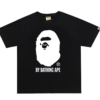 Bape Tshirt Classic Black White Big Logo