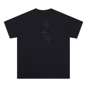 Chrome Hearts Tee Grey and Black 3 Crosses