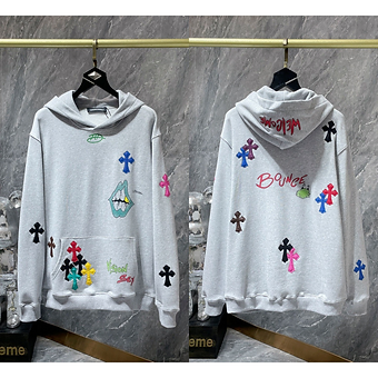 Chrome Hearts Hoodies Black and Grey Colour Logos