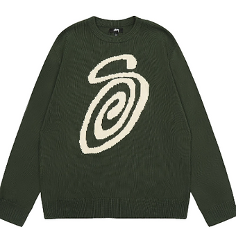 Stussy Knit Olive Big S