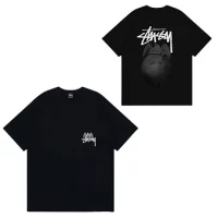 Stussy Tee Angel 8Ball Black and White