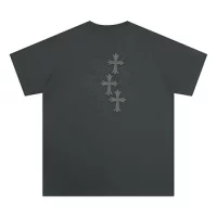 Chrome Hearts Tee Grey and Black 3 Crosses