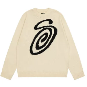 Stussy Knit Creme Big S