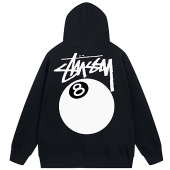 Stussy Hoodie 8 Ball Black