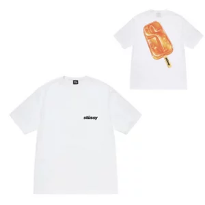 Stussy Tee Ice Cream Black and White