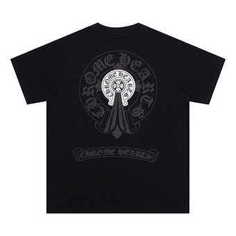 Chrome Hearts Tee White and Black Round