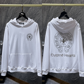 Chrome Hearts Hoodies White and Black Colour Logo