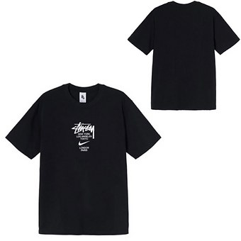 Stussy Tee Nike Logo Small Black and White