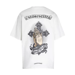 Chrome Hearts Tee White and Black Pray