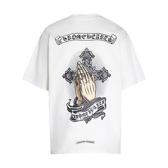 Chrome Hearts Tee White and Black Pray