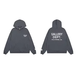 Gallery Dept. Hoodie Hollywood Dark Grey White