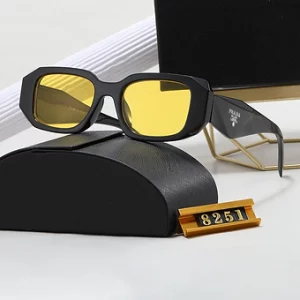 Prada Sunglasses Black Yellow