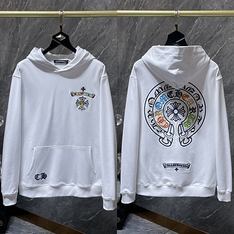 Chrome Hearts Hoodie Black And White Colour Fonts