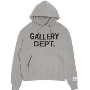 Gallery Dept. Hoodie Black Grey Front