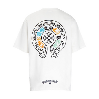 Chrome Hearts Tee White and Black Double Colour Logo