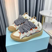 Lanvins White/Brown/Orange Striped