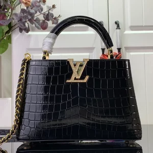 LV Handbag Black Leather