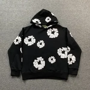 Denim Tears Hoodie Black casual
