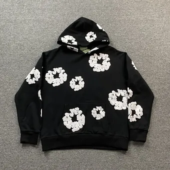 Denim Tears Hoodie Black casual