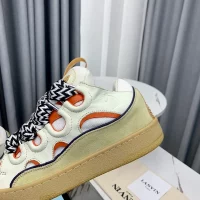 Lanvins White/Brown/Orange Striped