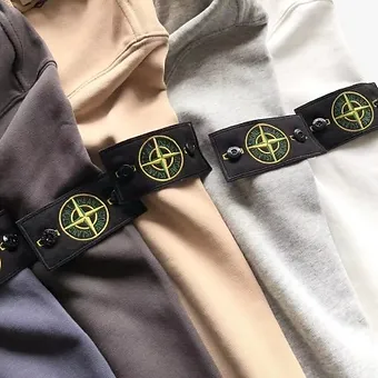 Stone Island gray zipshirt