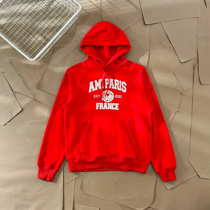 cad729_019210dbe3494270bf78b328a766f853~mv2 AMI de Paris Hoodie Red