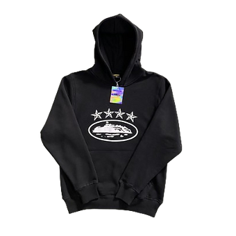 Corteiz Hoodie Black White Logo