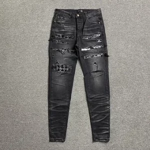 Amiri jeans standart black ripped off
