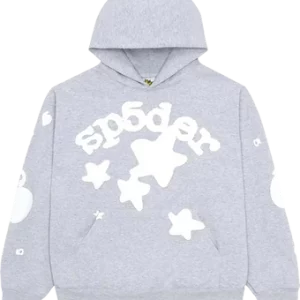 Sp5der Grey Stars Hoodie