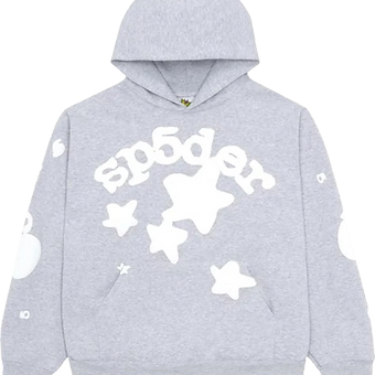 Sp5der Grey Stars Hoodie