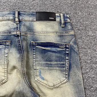 Amiri jeans white blue