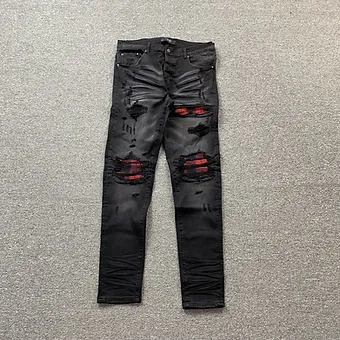 Amiri jeans red black