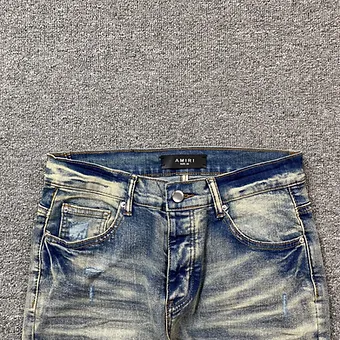 Amiri jeans white blue