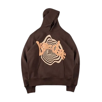 Brown Sp5der Hoodie Beige