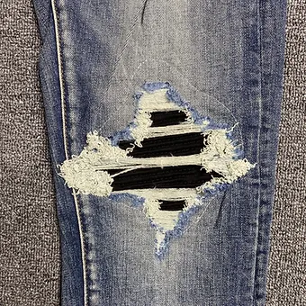 Amiri jeans blue black logo side