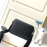 Lv Men Bag Black / Gray Monogram