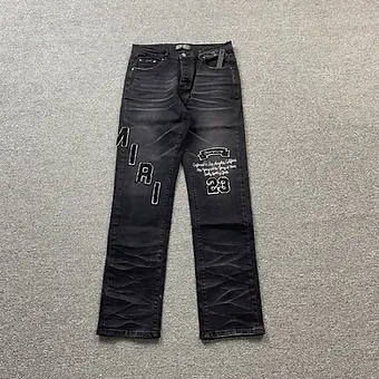 Amiri jeans black logoside