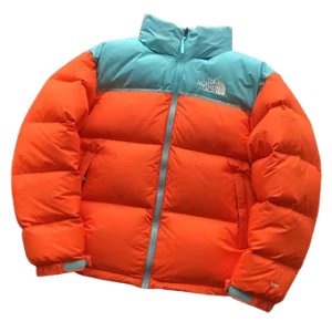 TNF Central Cee orange baby blue winterjacket