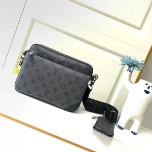 Lv Men Bag Black / Gray Monogram