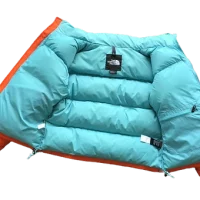 TNF Central Cee orange baby blue winterjacket