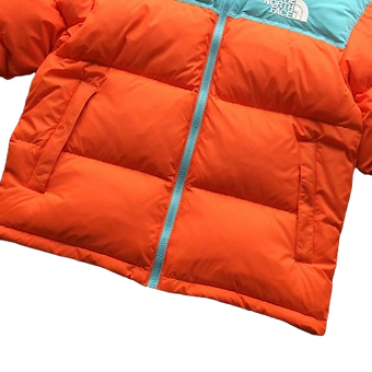 TNF Central Cee orange baby blue winterjacket