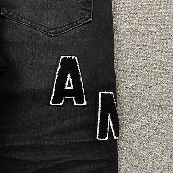Amiri jeans black logoside