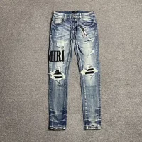 Amiri jeans blue black logo side