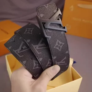 LV Black Gray Belt