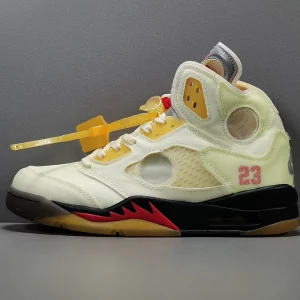 Air jordan 5 x OFF WHITE sail