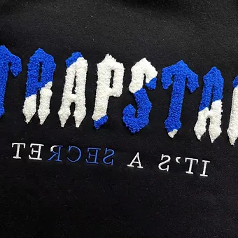 Trapstar hoodie black/blue irongate